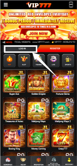 VIP777 CASINO LOGIN