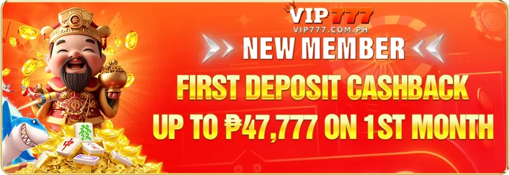 First Deposit Cashback Up To ₱47,777