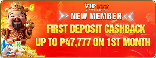 vip777 Promotion first deposit cashback